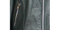 Recycled dark green leather jacket